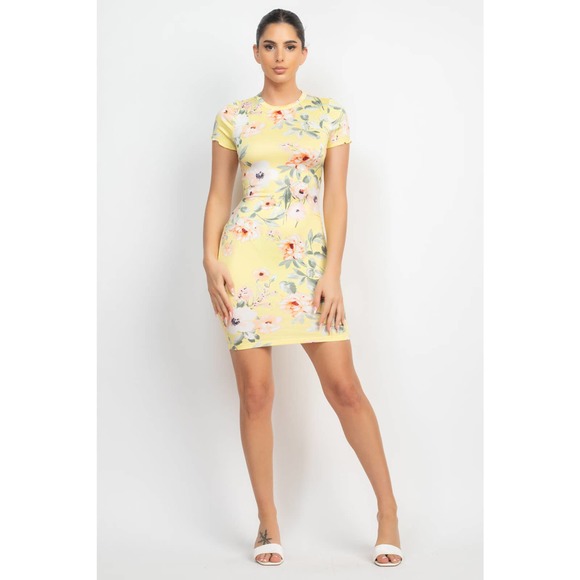 💥Floral Print Summer T-Shirt Dress - Picture 8 of 11